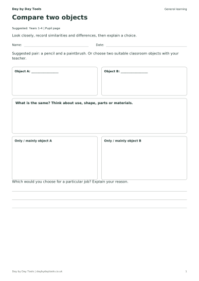 First page of Compare two objects