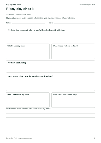 First page of Plan, do, check